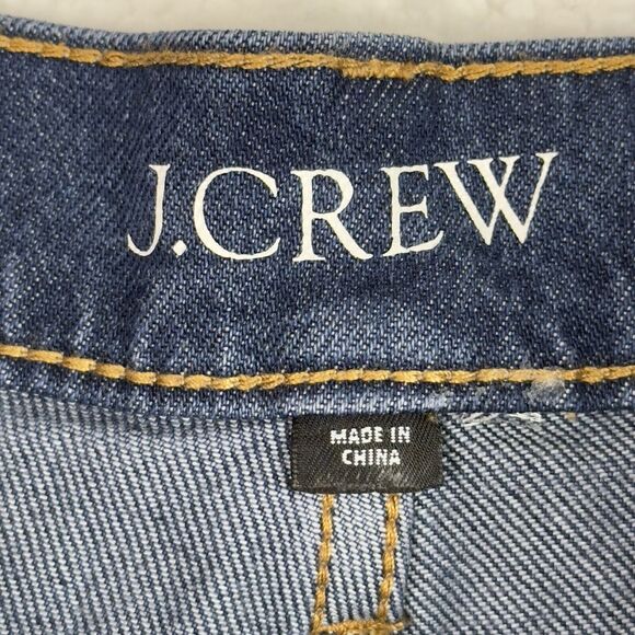 J. Crew Wide Leg Trouser Jeans Womens Sz 29 Dark Blue Denim High Rise Stretch - Picture 5 of 16